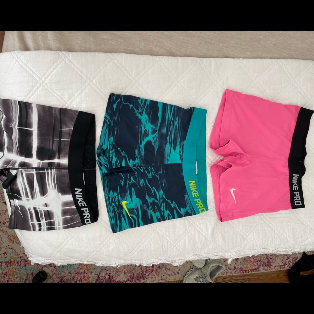 3 Nike Pro Spandex Shorts